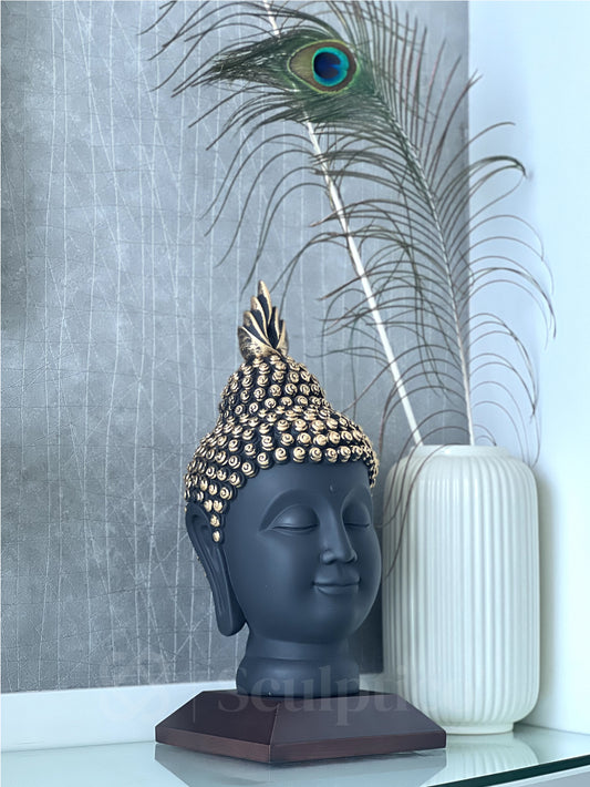 Meditating Buddha Face 13"