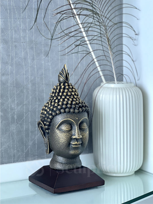 Meditating Buddha Face 11"