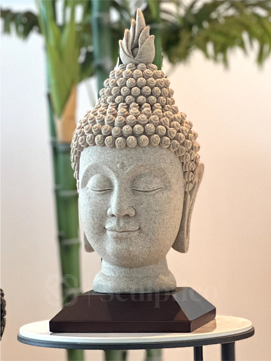 Meditating Buddha Face 13"