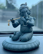 Flute Playing Ganesha 3.5"