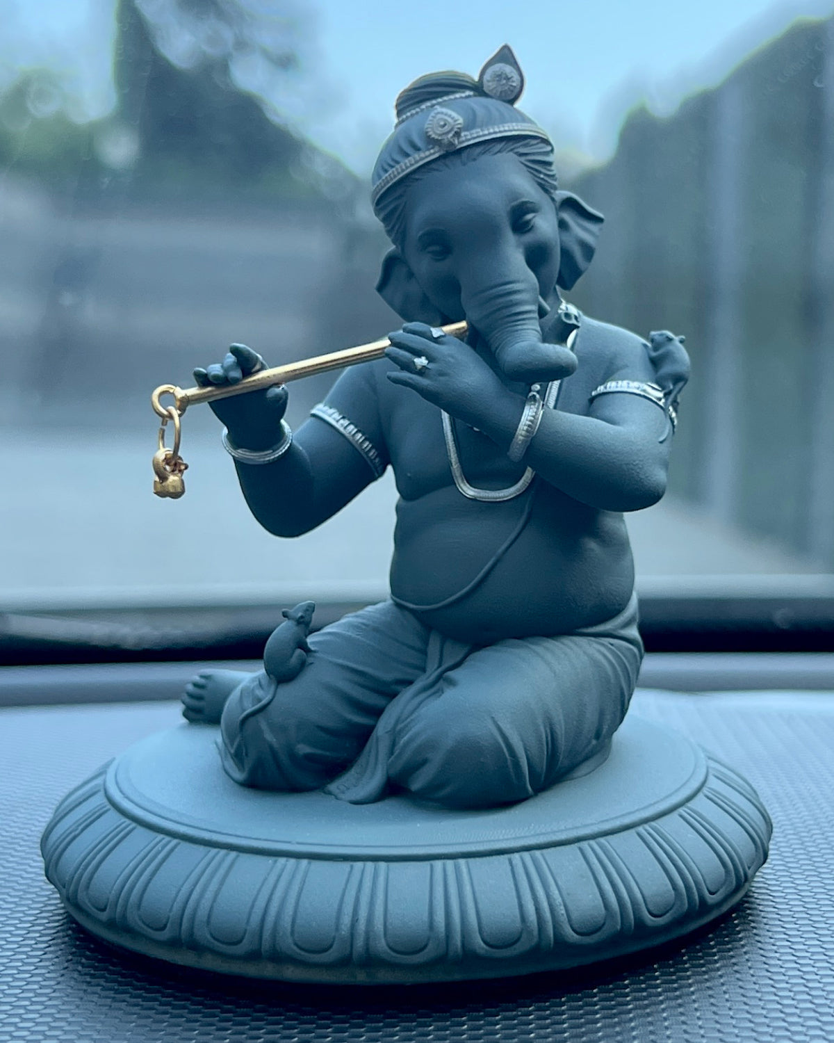 Flute Playing Ganesha 3.5"