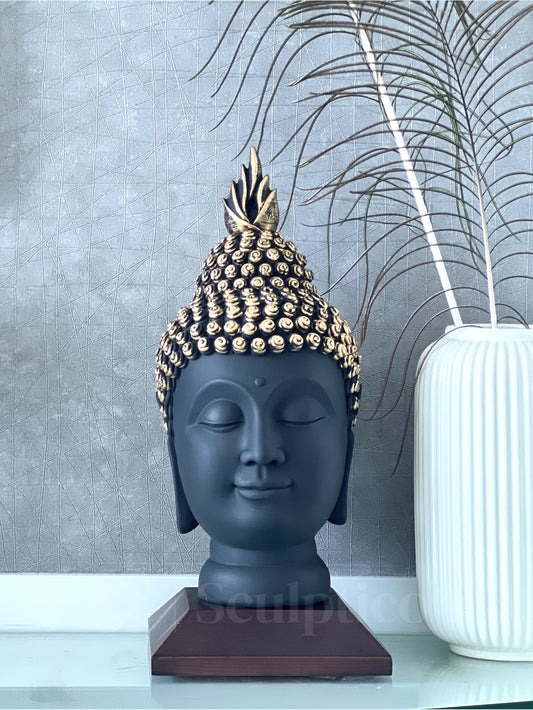 Meditating Buddha Face 13"