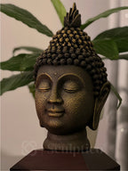 Meditating Buddha Face 11"