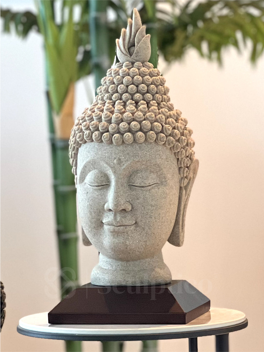 Meditating Buddha Face 13"