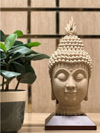 Meditating Buddha Face 13"